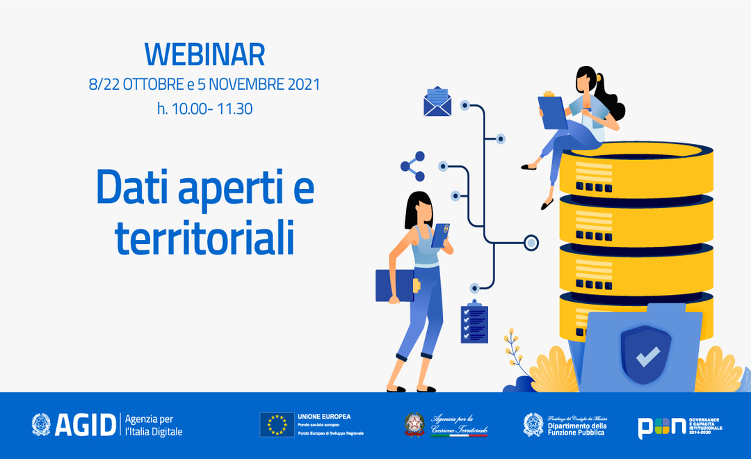 22 ottobre 2021 – Secondo appuntamento del ciclo di webinar “Dati aperti e dati territoriali nella trasformazione digitale della PA"